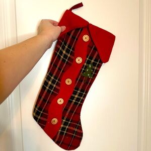 Red and Plaid Christmas Stocking
